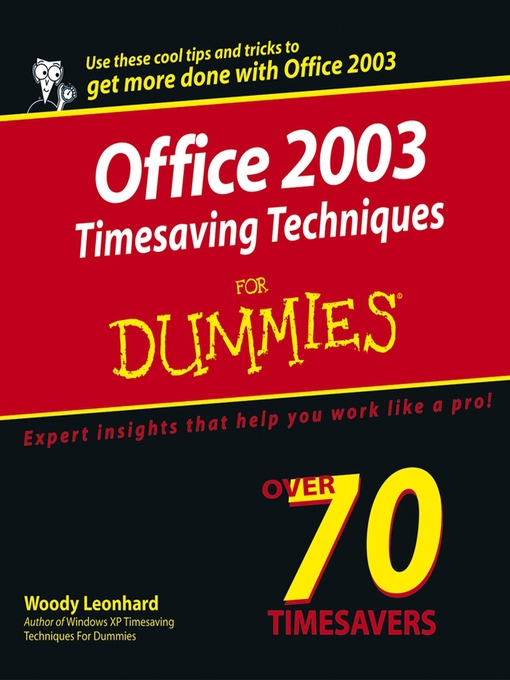 Cover image for Office 2003 Timesaving Techniques For Dummies